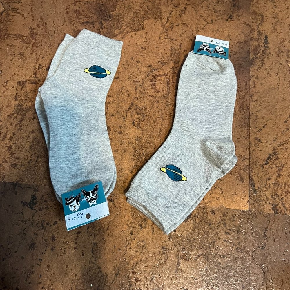 5/$20 Gray Saturn socks